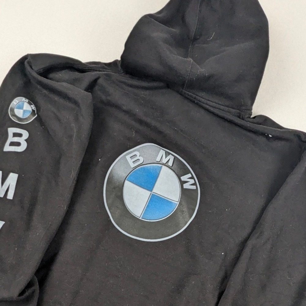 Jon Lauren Apparel BMW Graphic Hoodie Black Mens Large Logo Pullover A10 18441
